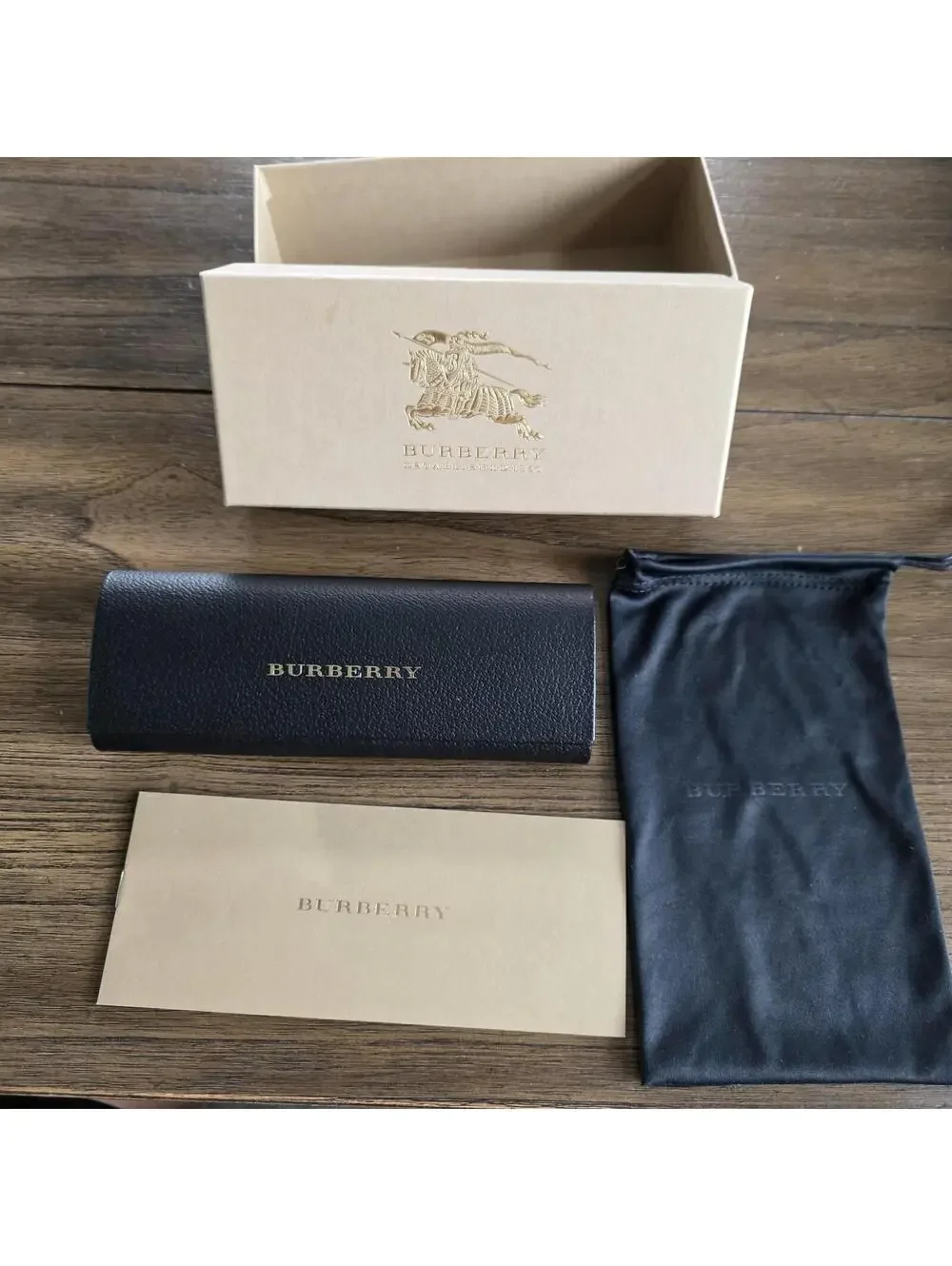 Burberry Eyewear Accessory Set, Black Magnetic Case, Box, Pouch & Phamplet